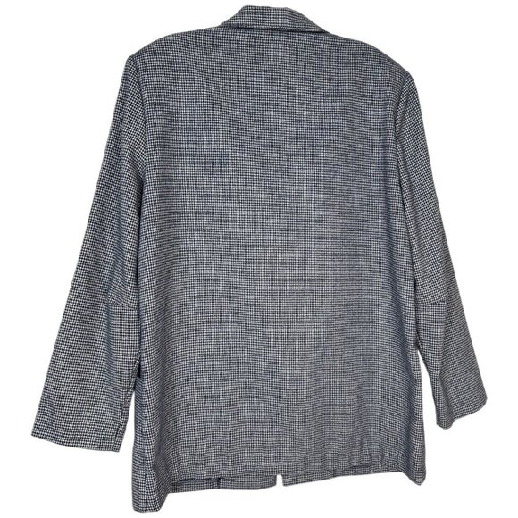 Vintage ILGWU Navy & White Houndstooth Blazer Women's Size‎  XL  Union Made USA - Picture 2 of 8